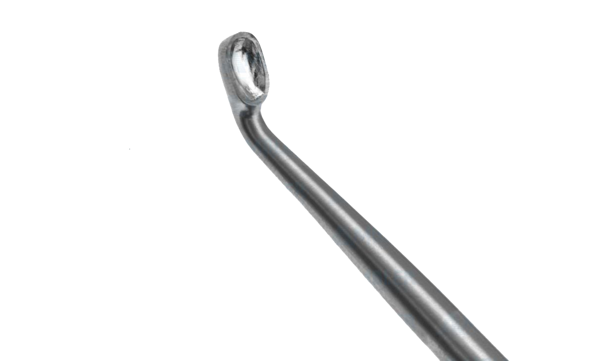 Lumbar Axial Curette, Angled Handle, 10 1/4" (26.0 Cm), Angled Down, Size 0